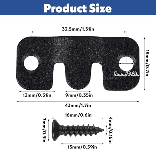 Image of Yuanchu Interlocking Flush Mount Bracket, 5 Pairs Picture Hanging Hooks with Screws Stainless Steel Heavy Duty Photo Frame Hook Furniture Connector Wall Mount Hardware(1.7x0.7in,1.7x0.7in)