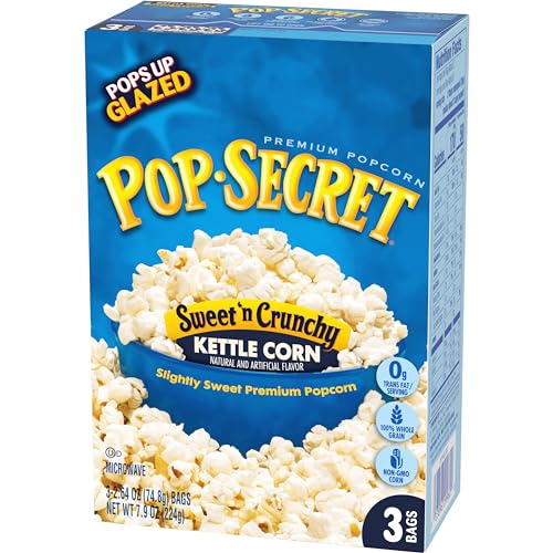 Pop Secret Popcorn, Sweet 'n Crunchy Kettle Corn Microwave Popcorn, 2.64 Ounce (Pack of 3) - Thumbnail 7