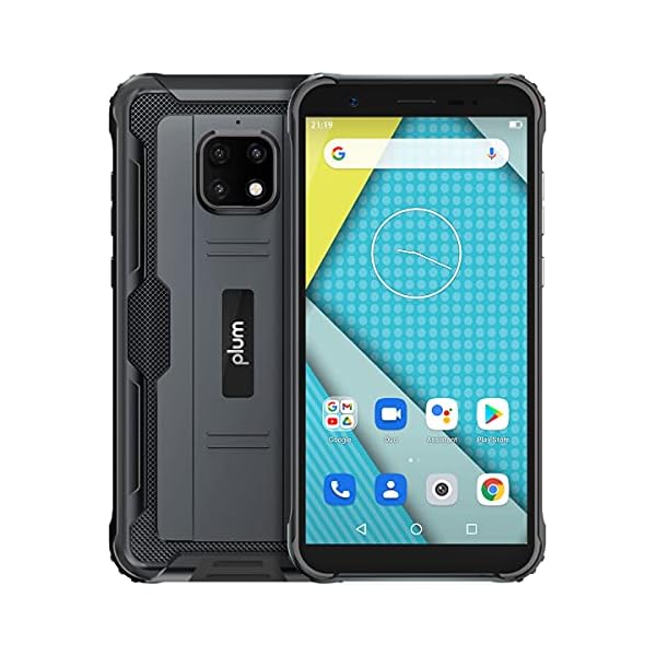 Plum Gator 7 4G Volte Unlocked Rugged Smart Phone Military Grade IP69 Water Shock Proof 5580 mAh Battery - Black