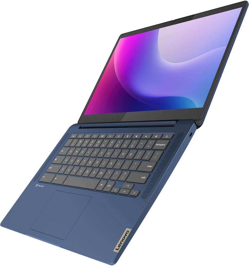 Lenovo IdeaPad Slim 3 Chromebook, 14" FHD Touchscreen Laptop, 4GB RAM, 576GB Storage (64GB SSD+512GB SD Card), MediaTek Processor (8-Core), Chrome OS, Abyss Blue image 3