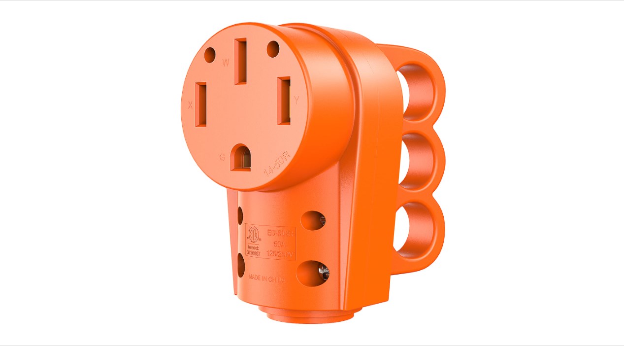 Image of Nilight 50 Amp RV Replacement Plug Receptacle ETL Listed NEMA 14-50R | 125 /250 Volt Heavy Duty Female Socket with Handle for Camper Caravan Motorhome Van Trailer