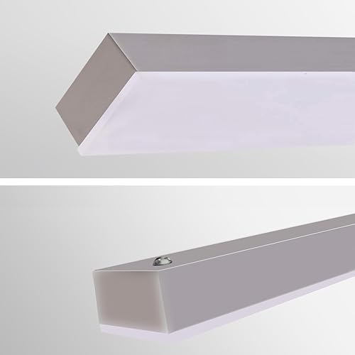 Miniatura 8 de Moderna lámpara LED de baño de 36 pulgadas, regulable, 36 W, 6000 K, luz blanca fría de maquillaje, luz de tocador de níquel cepillado, barra de luz