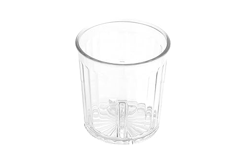 Miniatura 10 de G.E.T. 8808-1-CL - Vasos facetados de plástico irrompibles resistentes a prueba de golpes, 8 onzas, transparente (juego de 12)