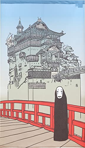 のれん工房 のれん ジブリ 千と千尋の神隠し タペストリー ポスター 幅85×丈150cm 間仕切り 目隠し 湯屋とカオナシ 98069