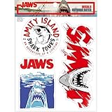 Jaws Movie Decals – Set of 3 Outdoor Rated Stickers Licensed by Universal Studios | Amity Island Shark Tours, Retro Logo Classic Shark | Waterproof Vinyl for Car Laptop Tumbler
