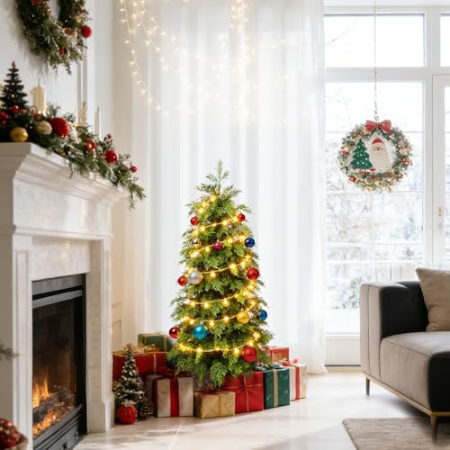 Image of 3FT Artificial Cedar Topiary Trees,2 Pack UV Resistant Faux Pine Tree