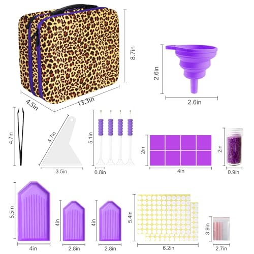 Image of ZORETCO Diamond Art Storage - 240 Containers Diamond Art Kits for Adults | Diamond Painting Storage Case with Tools, Portable Bead Organizer Box for Diamond Painting Accessories, Art Supplies