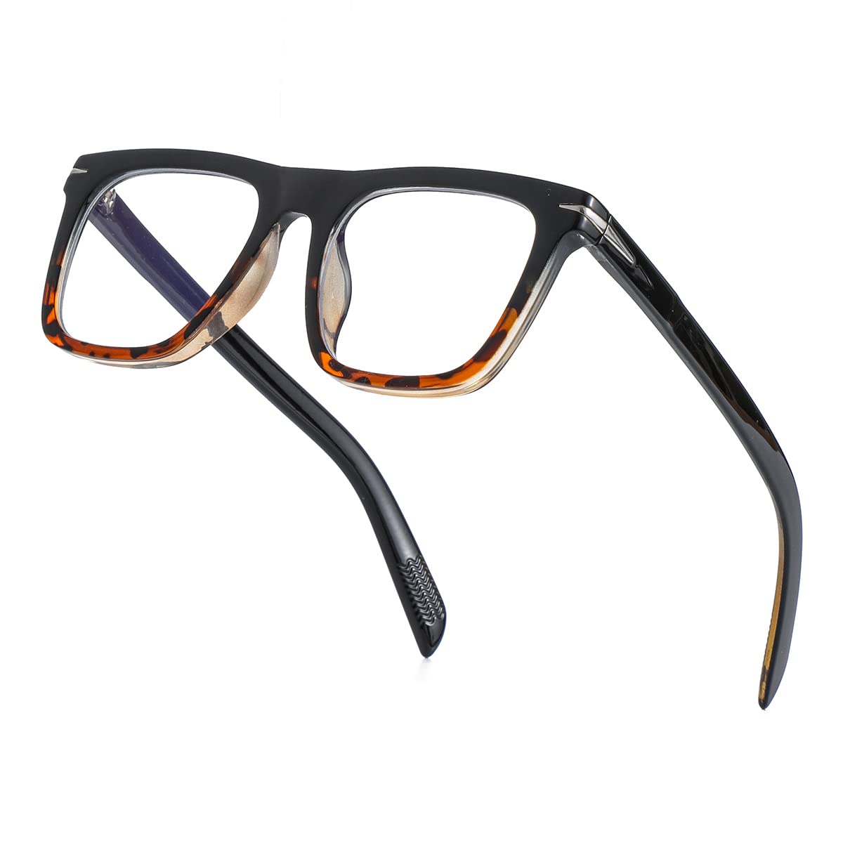 Gleyemor Blue Light Glasses for Men Women Trendy Square Frame Blue Light Blocking Lens Computer Glasses