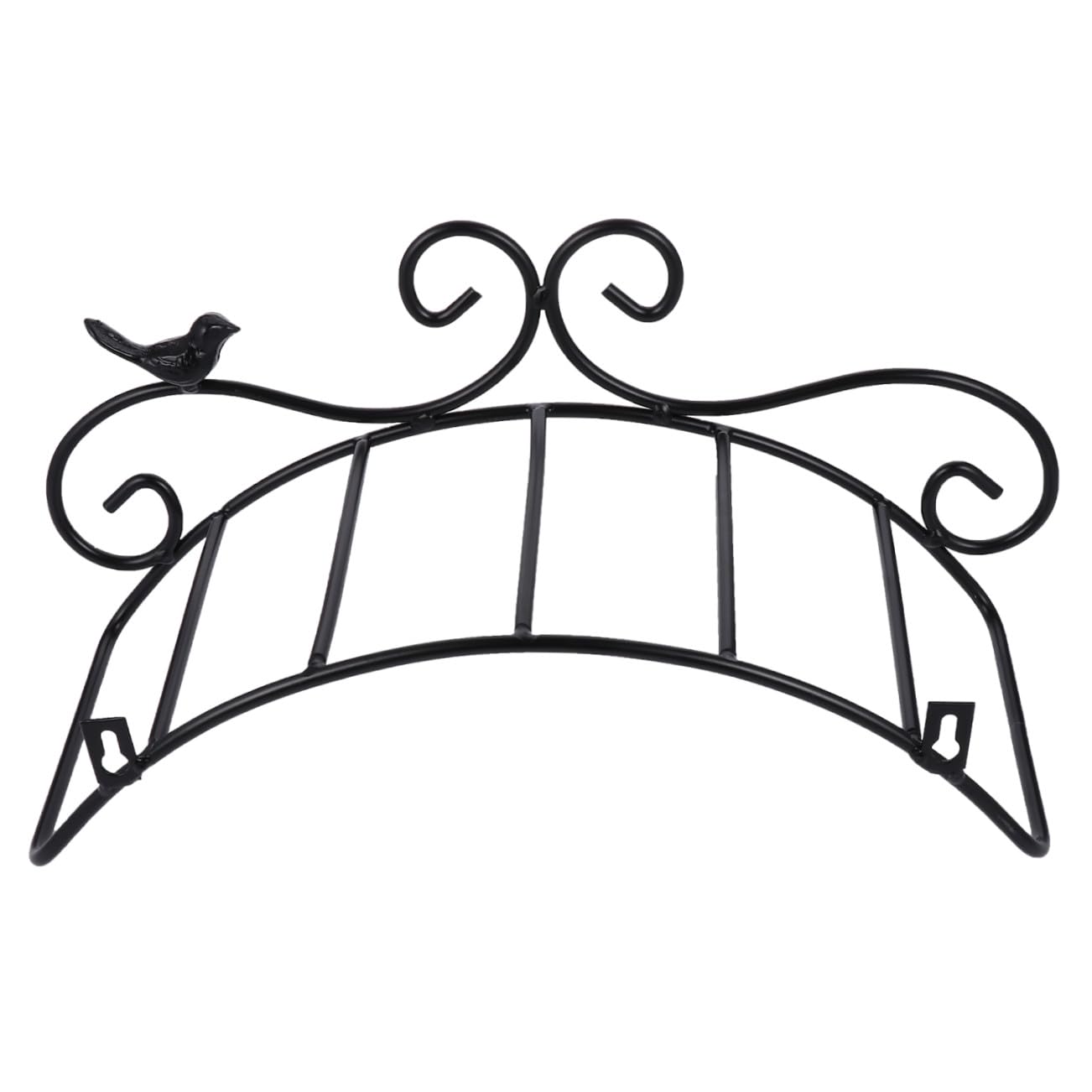Porta Tubo da Giardino a Parete in Ferro Nero, Elegante e Salvaspazio