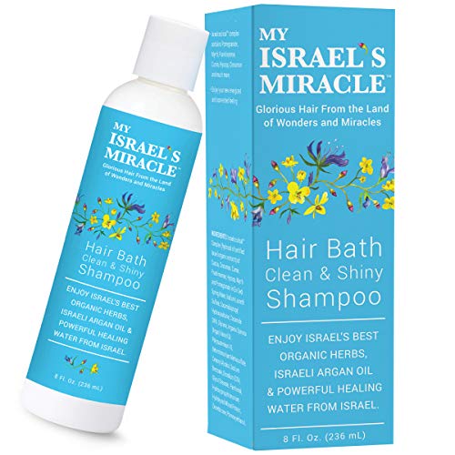 Hair Bath Clean & Shiny Shampoo - Herbal Hair Growth Shampoo – Argan Oil Shampoo with Powerful Organic Hair Care Herbs from Israel, (8 Ounce)