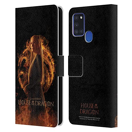 Coque portefeuille Samsung Galaxy A21s avec rangements cartes et rabat vidéo House of the Dragon