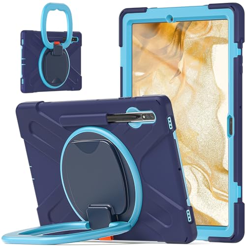 Housse Samsung Galaxy Tab S9 FE Plus antichoc JZ protection rigide 12.4 pouces avec poignée