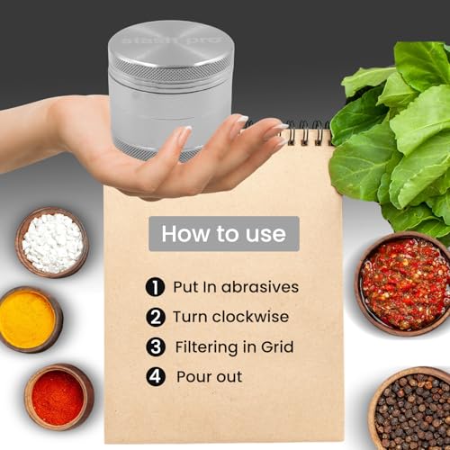 Image of Stash-Pro Crushers Metal Solid Herb Grinder | Herb Crusher Machine Roller Joint Crashers (Silver 50MM)