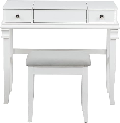 Miniatura 9 de Juego de tocador para habitación Linon Angela, Blanco