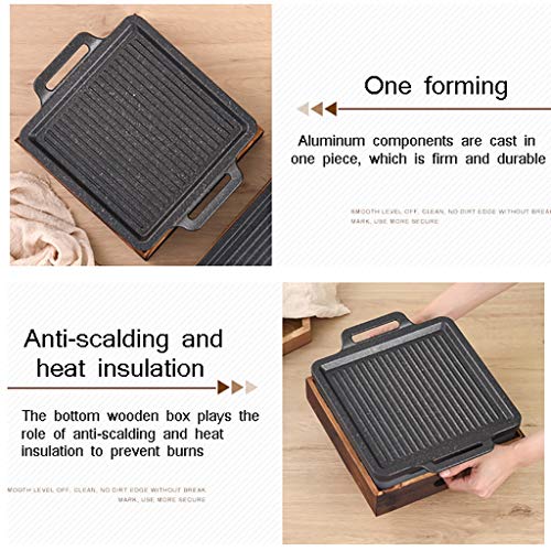 Guoguocy Bbq Barbeque Barbecue Grill,Korean Non-Stick Grill Pan Alcohol Grill,Non-Stick Grill Fish Pan,Easy To Clean,Indoor And Outdoor Skewers (Size : 22.5Cm11Cm) #TOP3