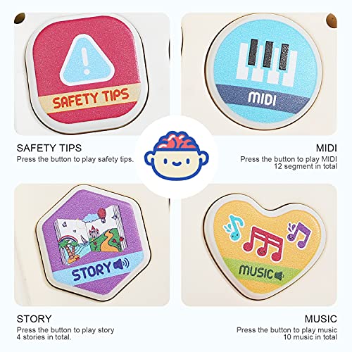 Cute Stone Bus Car Toy, Kids Play Vehicle With Sound And Light, Simulation Steering Wheel, Musical School Bus Toy For Toddler, Educational Bus Driving Toy Gift For Toddlers Boys & Girls #TOP5