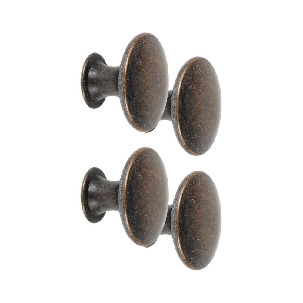 12 pezzi pomelli per mobili vintage in bronzo antico pomello per porta dell'armadio pomello rotondo in lega di zinco per comò pomello per maniglia per cassetto con foro singolo, 36 pezzi