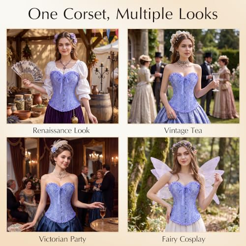 Image of frawirshau Women's Overbust Costume Corset Renaissance Victorian