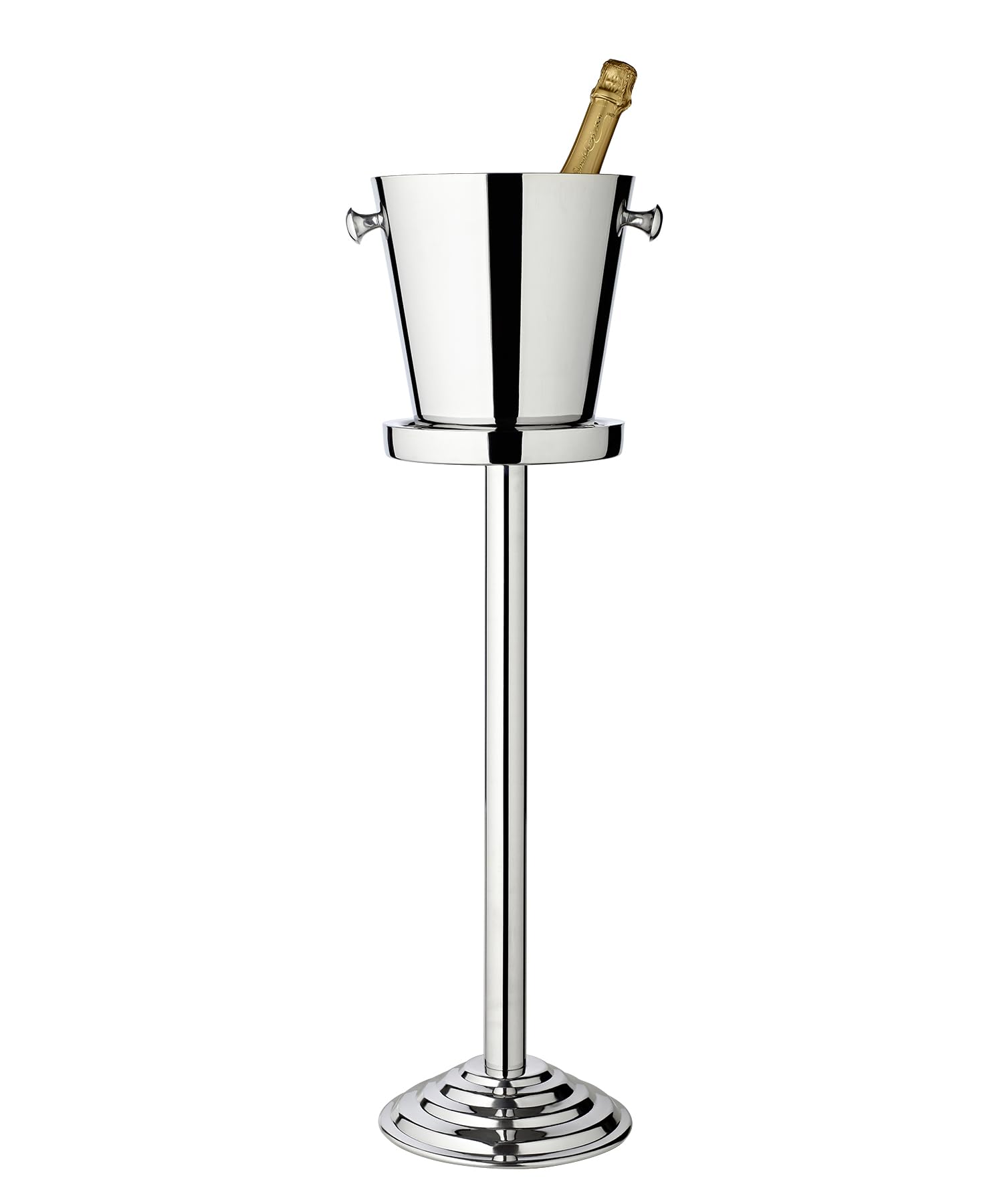 EDZARD Secchiello per vino Maya (H 28 cm, Ø 20 cm), acciaio inox martellato, con manico, per 1 bottiglia – secchiello per bottiglie, secchiello per champagne, secchiello per spumante