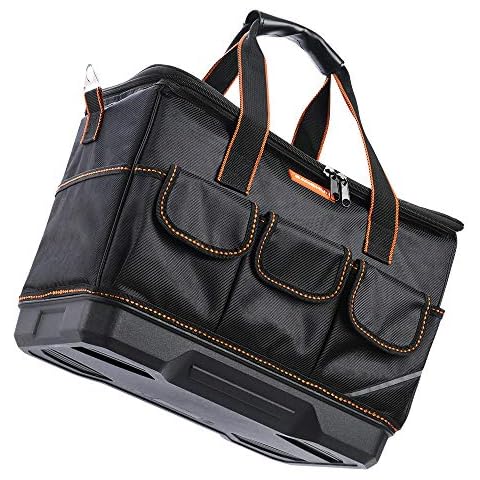 Tool Bag Wide Mouth Tool Storage With Comfortable Handle 16 Inch 18 Pockets Cover