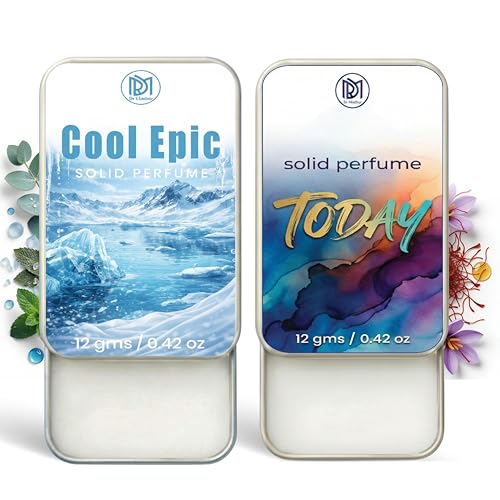 Image of Dr.Mashur Solid Perfume |Today&Cool Epic Alcohol Free Wax Perfume Balm, Long Lasting | Pocket Tin 12g, Pack Of 2| Non Greasy Smooth Glide, Travel Friendly Men And Women