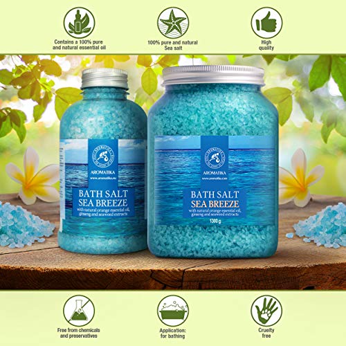Bath Sea Salt 46 Oz - Sea Breeze Salt - Natural Bath Sea Salts - Best For Good Sleep - Relaxing - Calming - Body Care - Beauty - Aromatherapy #TOP1