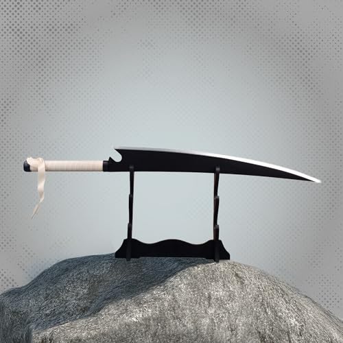 Image of OFFO Ichigo Zangetsu Shikai Katana Replica - 100cm Cleaver-Style Zanpakuto Sword from Bleach Anime - Ichigo Kurosaki's First Blade for Cosplay, Collectors, Display & Gifting