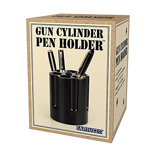 Barbuzzo Revolver Pen Holder & Paper Weight, Cast Aluminum Office Gift – Cool Pencil Holder for Desk Men, Funny Pen Stand, Gun Decor Accessory, Unique Vintage Desk Gadget - Image 5