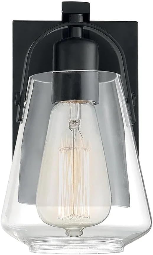 NUVO 60/7101 Skybridge 1 Light Vanity Fixture,Matte Black