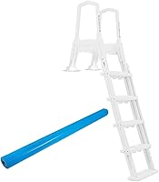 Vista 7 de XtremepowerUS Escalera para Piscina Elevada con Alfombrilla Protectora – Sistema de Escalones de Entrada Inclinada + Almohadilla de 10 x 24 Pulgadas