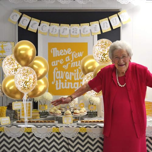 TONIFUL 4 Set Gold Balloon Centerpieces for Table, Balloon Stand Kit for Party Decorations, 40th 50th 60th 70 th Birthday Decorations Retirement Anniversary Graduation Decoration 2026 New Years Eve - Image 7