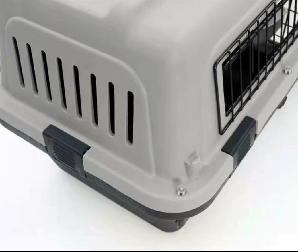 Transportin para Perros-Transportin para Gatos de hasta 8 Kilos, Puerta y Ventanas de Metal para Casa, Coche,Avion