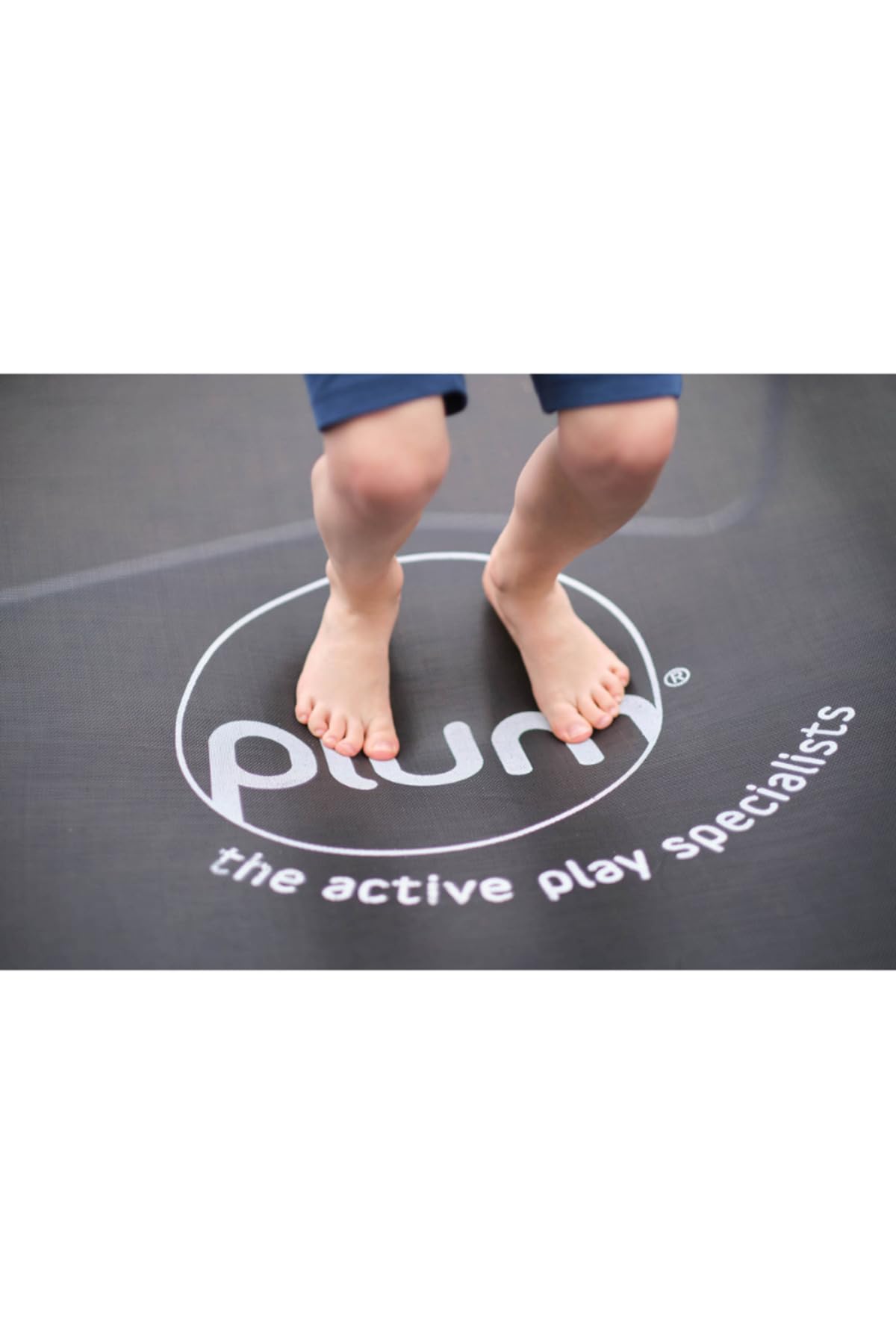 Plum Cama elástica Junior con red de seguridad, color azul