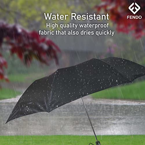Image of Fendo 27 Inch 2 Fold Umbrella for Men & Women | Windproof & Waterproof Travel Umbrellas | Lightweight for Ideal Everyday Use | Foldable Compact Umbrella | Armani