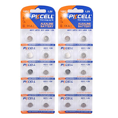 LR721 LR58 AG11 G11 362 162 SR721W Alkaline Button Cell Watch Batteries 1.5v 20pcs