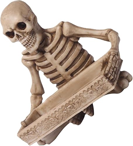 Miniatura 6 de FOMIYES Bandeja de valet de escritorio, organizador de joyas de calavera, cuenco para llaves para mesa de entrada, centro de mesa, cuenco de dulces