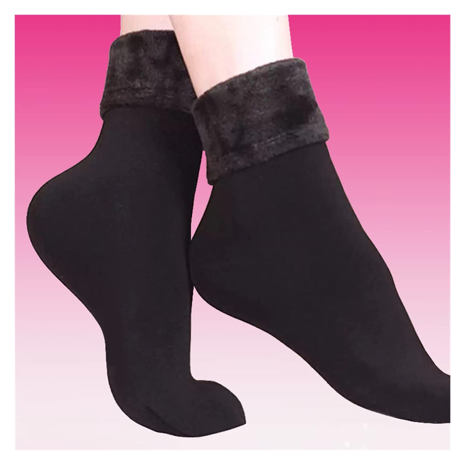 ZZSRJ 8 Paar Frauen Winter Winter warme Socken verdickte Wollsocken (Color : 8 Pair Black, Größe : One Size)