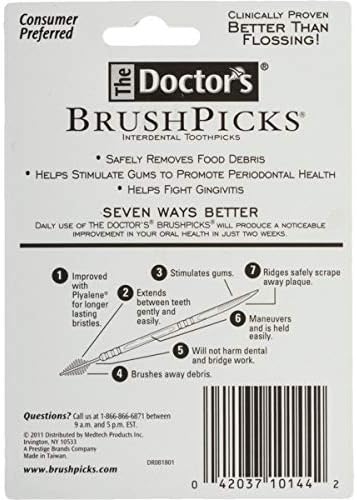 The Doctor's BrushPicks Interdental Toothpicks, Helps Fight Gingivitis, 1100 Count (4 Pack of 275 Count), Basic, 1100 count (Pack of 1) - Image 3