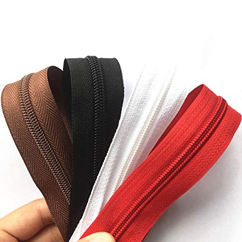 Estrattore Ziper, fissatore di cerniere, Sliders Zipper,Sewing Zips,Ended Zip Fasteners,10 pieces 3# Invisible Zippers Nylon Coil Tailor Zipper for sewing fabric accessories(K,45 cm)