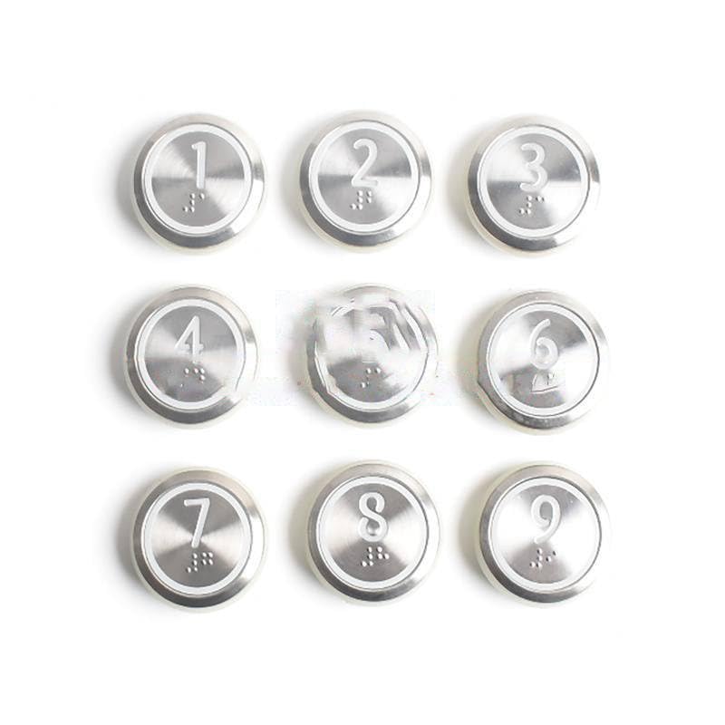 10PCS KDS50 KDS300 A4J16467 KM853343H04 Elevator Button W/WO Braille Red/White Light 32mm