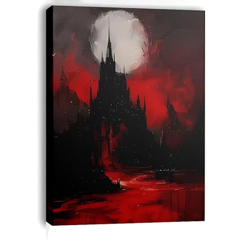 awitufhgp Gothic Style Canvas Wall Art, Dark Academia Decor, Victorian Creative Wall Art, Classic Modern Fantasy Theme, for Bedroom(30x40cm/12x16in(WxH)/No frame)