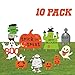 Halloween Decorations Outdoor | 10 Pack Track-or-Treat Corrugate Yard Stake Signs | Large Friendly Halloween Yard/Lawn Decorations