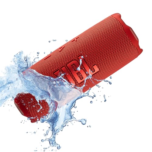 Image of JBL Flip 7 Portable Bluetooth Speaker (Red) | Bold Pro Sound with AI Sound Boost, 16-Hour Playtime, IP68 Waterproof & Dustproof, Auracast Multi-Speaker Pairing + Travel Case