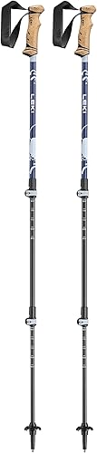 LEKI Spirit Lite - Bastones de senderismo compactos de aluminio ajustables y ligeros para senderismo