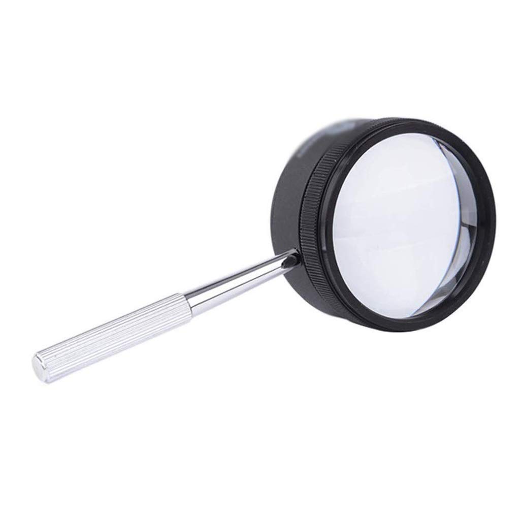 HTTGDGDH Magnifying Glass,Black Magnifier,35X Handheld Reading Glasses Handle For Book And Newspaper Reading Interesting