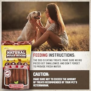 Natural Bully Sticks for Dog, Single Ingredient: 100% Natural Beef, High Protein, Non-GMO, Grain-Free, Fully Digestible Treats for Puppies, Supports Dental Health Dog Treat, Small, Medium, Senior Dog Natural Bully Sticks for Dog, Single Ingredient: 100% Natural Beef, High Protein, Non-GMO, Grain-Free, Fully Digestible Treats for Puppies, Supports Dental Health Dog Treat, Small, Medium, Senior Dog
