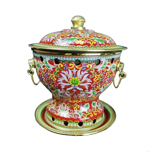 Olla pequeña esmaltada de cobre para bebida caliente