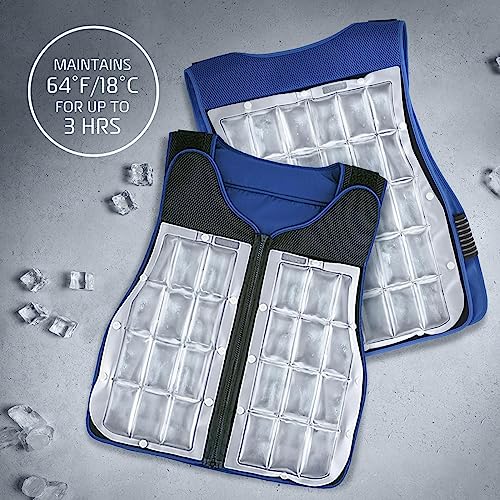 Alphacool Tundra Phase Change Cooling Vest – Summer Sportive Anti-Heat Clothing for Gym, Running, Athletic Activities Blue3