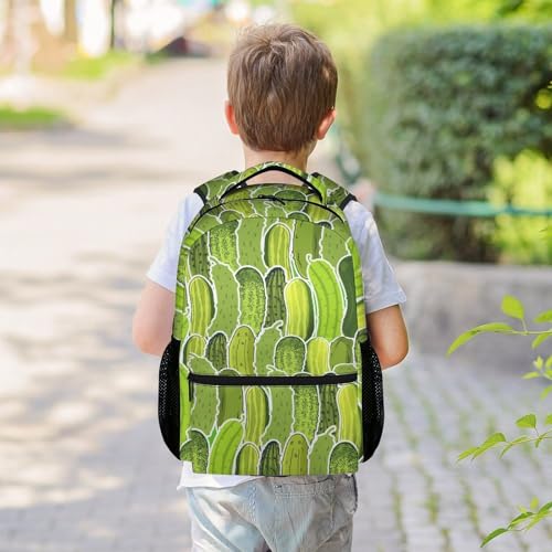 Pickle School Backpack for Girls - 16 Inches Green Backpacks for Boys - Funny Carry Bookbag for Highschool2