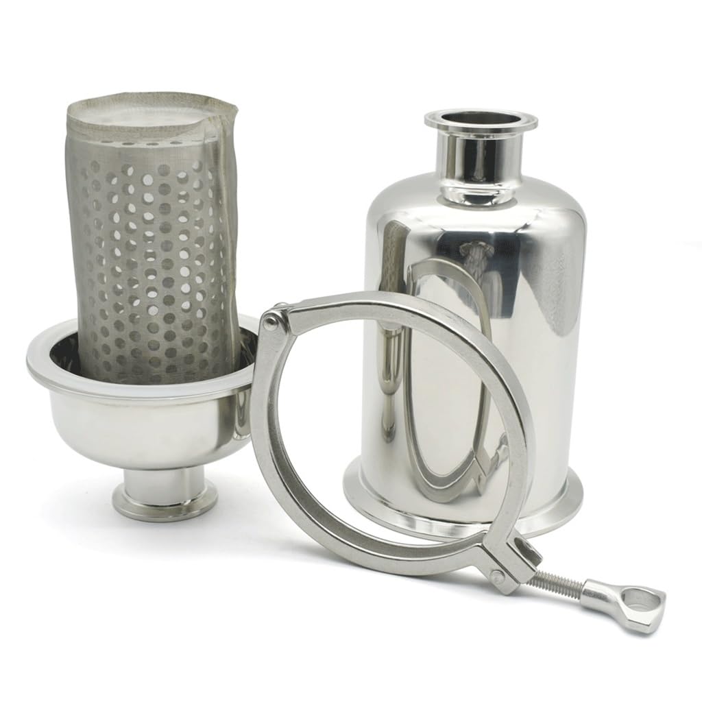 ACVACV Short inline filter, for 38mm pipeline x 1.5" Tri Clamp SUS 316 stainless steel homemade beer brewing Accessories(80 Mesh)